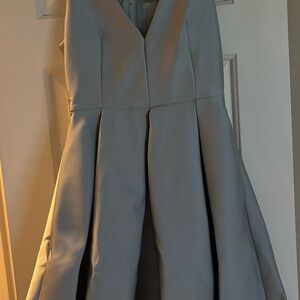 H&M Dusty Blue Satin Mini Dress